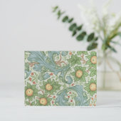 William Morris Vintag Floral Green Postkarte (Stehend Vorderseite)