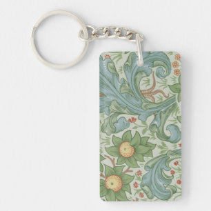 William Morris Vintag Floral Green Schlüsselanhänger