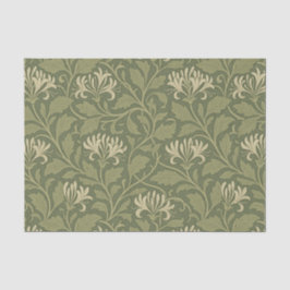 William Morris Vintag Floral Honeysuckle Green Seidenpapier