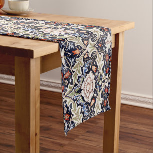 William Morris Vintag Floral Pattern Blume Blau Großer Tischläufer