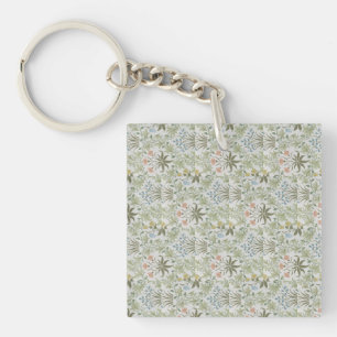 William Morris Vintag Floral Pink Celandine Schlüsselanhänger