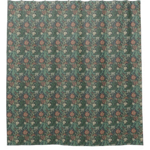 William Morris Vintag Floral Pink Green Complex Duschvorhang