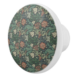 William Morris Vintag Floral Pink Green Compton Keramikknauf