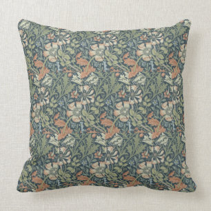 William Morris Vintag Floral Pink Green Compton Kissen