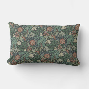 William Morris Vintag Floral Pink Green Compton Lendenkissen