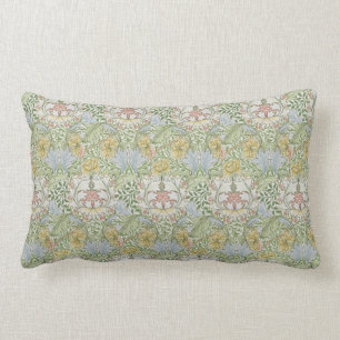 William Morris Vintag Floral Pink Green Myrtle Lendenkissen