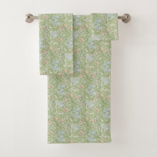 William Morris Vintag Floral Pink Iris Badhandtuch Set