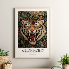 William Morris Vintag Floral Tiger Poster