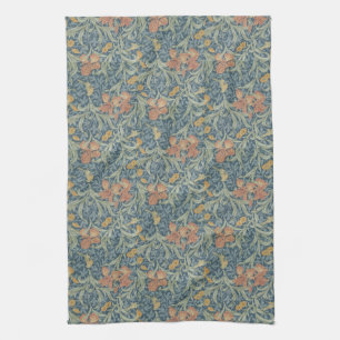 William Morris Vintag Floral Yellow Blue Iris Geschirrtuch