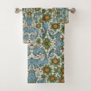 William Morris Vintag Floral Yellow Green Badhandtuch Set