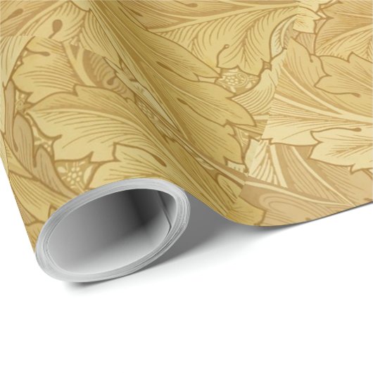 William Morris Vintag Foliage Gold Muster Geschenkpapier (Rolleneckpunkt)