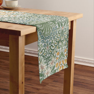 William Morris Vintag Garden Green Yellow Kurzer Tischläufer