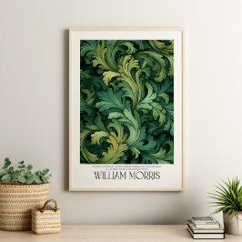 William Morris Vintag Green Blätter Botanical Poster