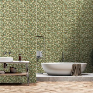 William Morris Vintag Green Orang Tapete