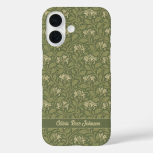 William Morris Vintag Honeysuckle Blume Green iPhone 16 Hülle