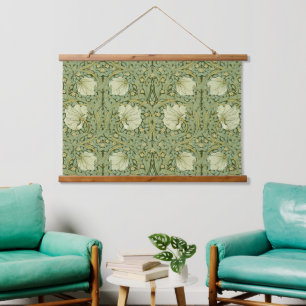 William Morris Vintag Pimpernel Floral Pattern Wandteppich Mit Holzrahmen