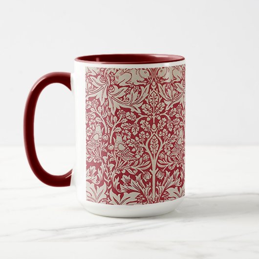 William Morris Vintag Pink Brother Rabbit Birds Tasse (Links)