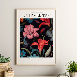 William Morris Vintag Pink Lilly Poster