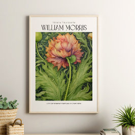 William Morris Vintag Pink Wildblume Poster