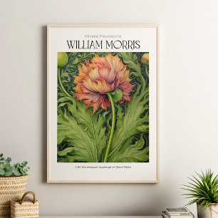 William Morris Vintag Pink Wildblume Poster