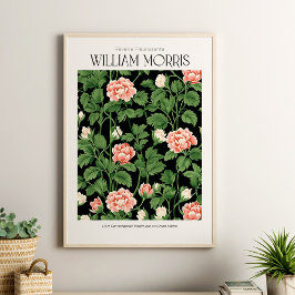 William Morris Vintag Pink Wildblumen Poster