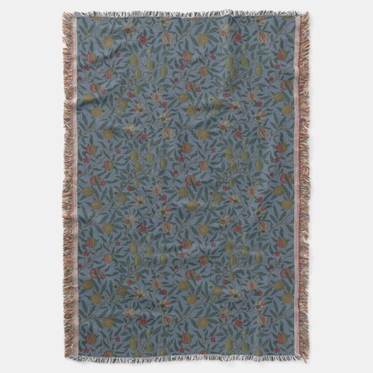 William Morris Vintag Pomegranate Pattern Decke (Vorderseite Vertikal)