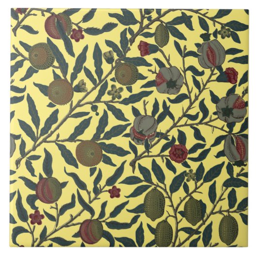 William Morris Vintag Pomegranate Pattern Tile Fliese (Vorderseite)