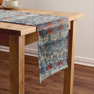 William Morris Vintag Red Floral Pattern Großer Tischläufer