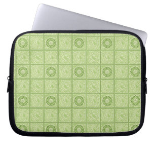 William Morris Vintag Square Green Floral Pattern Laptopschutzhülle