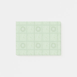 William Morris Vintag Square Green Floral Pattern Post-it Klebezettel