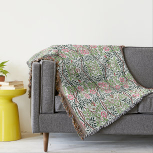 William Morris Vintag Sweet Briar Rose Foliage Decke