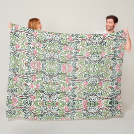 William Morris Vintag Sweet Briar Rose Foliage Fleecedecke