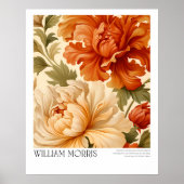William Morris Vintag Terracotta Sage Peonies Poster (Vorne)