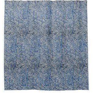 William Morris Vintag Willow Blätter Dark Blue Duschvorhang