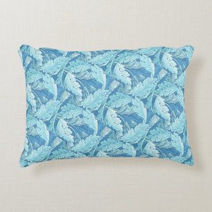 William Morris Vintage Acanthus-Blatt Blau Dekokissen