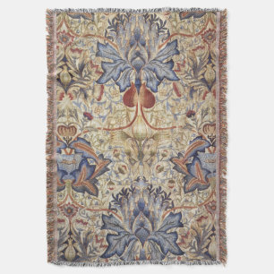 William Morris - Vintage Artischocken-Blütenmuster Decke