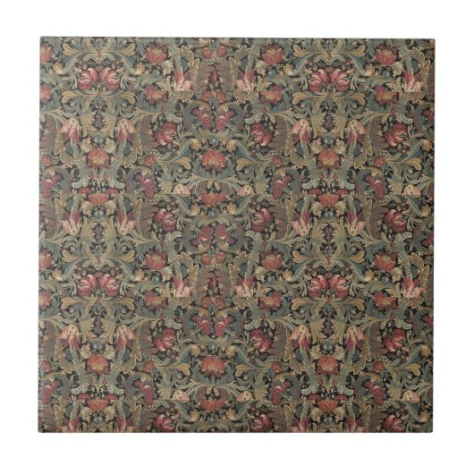 William * Morris Vintage Beige Olive Fliese (Vorderseite)