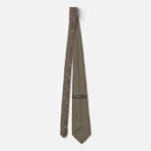 William Morris Vintage Beige Oliven Blumenmuster Krawatte (Rückseite)