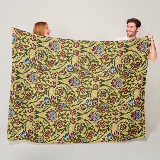 William Morris Vintage Blau Grün Rot Fleecedecke (Beispiel)