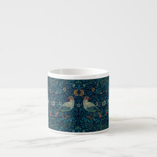 William Morris Vintage Blau Vögel Muster Espressotasse