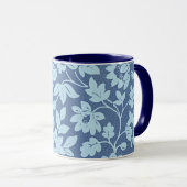 William Morris, Vintage blaue Blüten, Tasse (VorderseiteRechts)