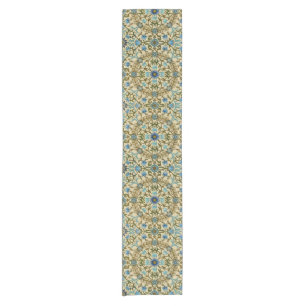 William Morris Vintage Blaue Rebe Nahtloses Muster Kurzer Tischläufer