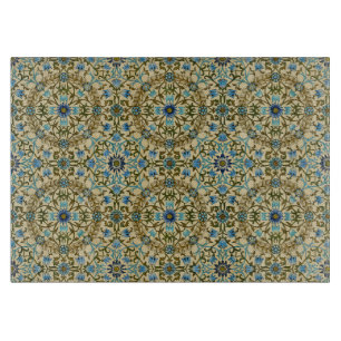 William Morris Vintage Blaue Rebe Nahtloses Muster Schneidebrett