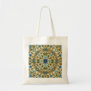 William Morris Vintage Blaue Rebe Nahtloses Muster Tragetasche