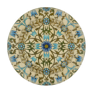 William Morris Vintage Blaue Reben Nahtloses Muste Schneidebrett