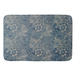 William Morris Vintage Blaues Blumenmuster Badematte
