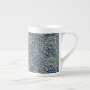 William Morris Vintage Blaues Blumenmuster Porzellantasse