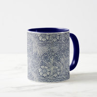 William Morris Vintage Blaues Blumenmuster