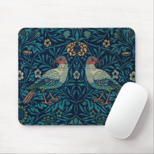 William Morris Vintage Blue Birds Muster Mauspad