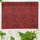 William Morris Vintage Blume Birds Red Geschirrtuch (Gefaltet)